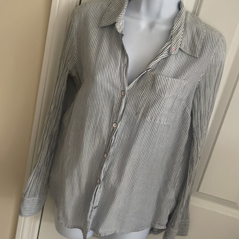 Splendid Button Down Striped Poplin